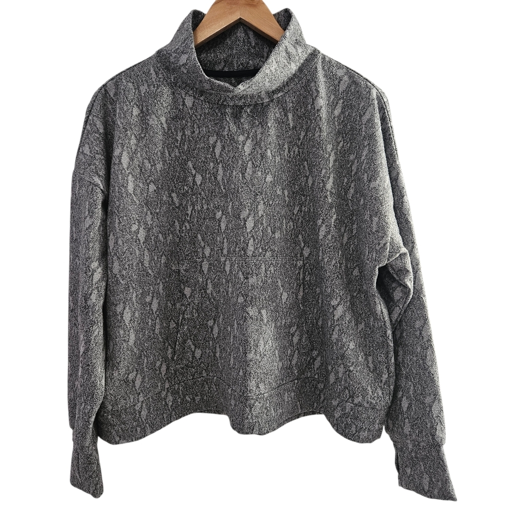 Kyodan Outdoor Charcoal Patterned Women's Turtleneck Sweater